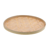Max Round Bamboo Sieve Handmade Bamboo Weaving Baskets Kitchen Fruit Plate 30cm