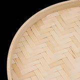 Max Round Bamboo Sieve Handmade Bamboo Weaving Baskets Kitchen Fruit Plate 30cm