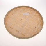 Max Round Bamboo Sieve Handmade Bamboo Weaving Baskets Kitchen Fruit Plate 30cm