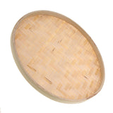 Max Round Bamboo Sieve Handmade Bamboo Weaving Baskets Kitchen Fruit Plate 30cm