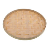 Max Round Bamboo Sieve Handmade Bamboo Weaving Baskets Kitchen Fruit Plate 30cm
