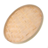 Max Round Bamboo Sieve Handmade Bamboo Weaving Baskets Kitchen Fruit Plate 30cm