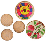 Max Round Bamboo Sieve Handmade Bamboo Weaving Baskets Kitchen Fruit Plate 30cm