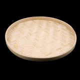 Max Round Bamboo Sieve Handmade Bamboo Weaving Baskets Kitchen Fruit Plate 30cm