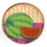 Max Round Bamboo Sieve Handmade Bamboo Weaving Baskets Kitchen Fruit Plate 22cm