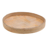 Max Round Bamboo Sieve Handmade Bamboo Weaving Baskets Kitchen Fruit Plate 13cm
