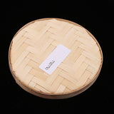Max Round Bamboo Sieve Handmade Bamboo Weaving Baskets Kitchen Fruit Plate 13cm