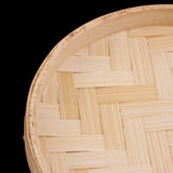 Max Round Bamboo Sieve Handmade Bamboo Weaving Baskets Kitchen Fruit Plate 13cm