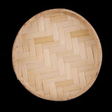 Max Round Bamboo Sieve Handmade Bamboo Weaving Baskets Kitchen Fruit Plate 13cm