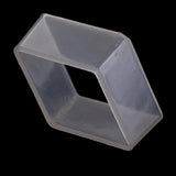 Maxbell Rhombus Shaped Plastic Candle Mold for DIY Crafts Making Supplies, Great Tools for Handmade Project, Transparent Candles Mould