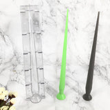 Maxbell 1 Piece Thin Taper Plastic Candle Mold for DIY Crafts Making Supplies, Great Tools for Handmade Project, Transparent Candles Making Mould