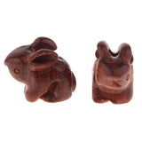Maxbell 2 Pieces Sandalwood Rabbit Pendant for DIY Necklace Bracelet Ankles, Hair Ornaments Jewelry Making