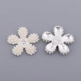 Maxbell Alloy Daisy Pearl Hair Decoration Bridal Women Wedding Party Decor Silver
