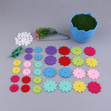 Maxbell DIY Craft Iron Wire Button Felt Bouquet Kit Make 40 Flowers Eggshell-Jasmine