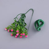 Maxbell DIY Craft Iron Wire Button Felt Bouquet Kit Make 40 Flowers Eggshell-Jasmine