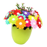 Maxbell DIY Craft Iron Wire Button Felt Bouquet Kit Make 40 Flowers Eggshell-Jasmine