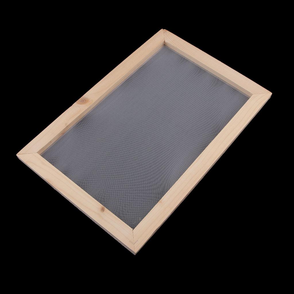 Maxbell Wooden Paper Making Mould Frame Screen for DIY Paper Handcraft 20x30cm