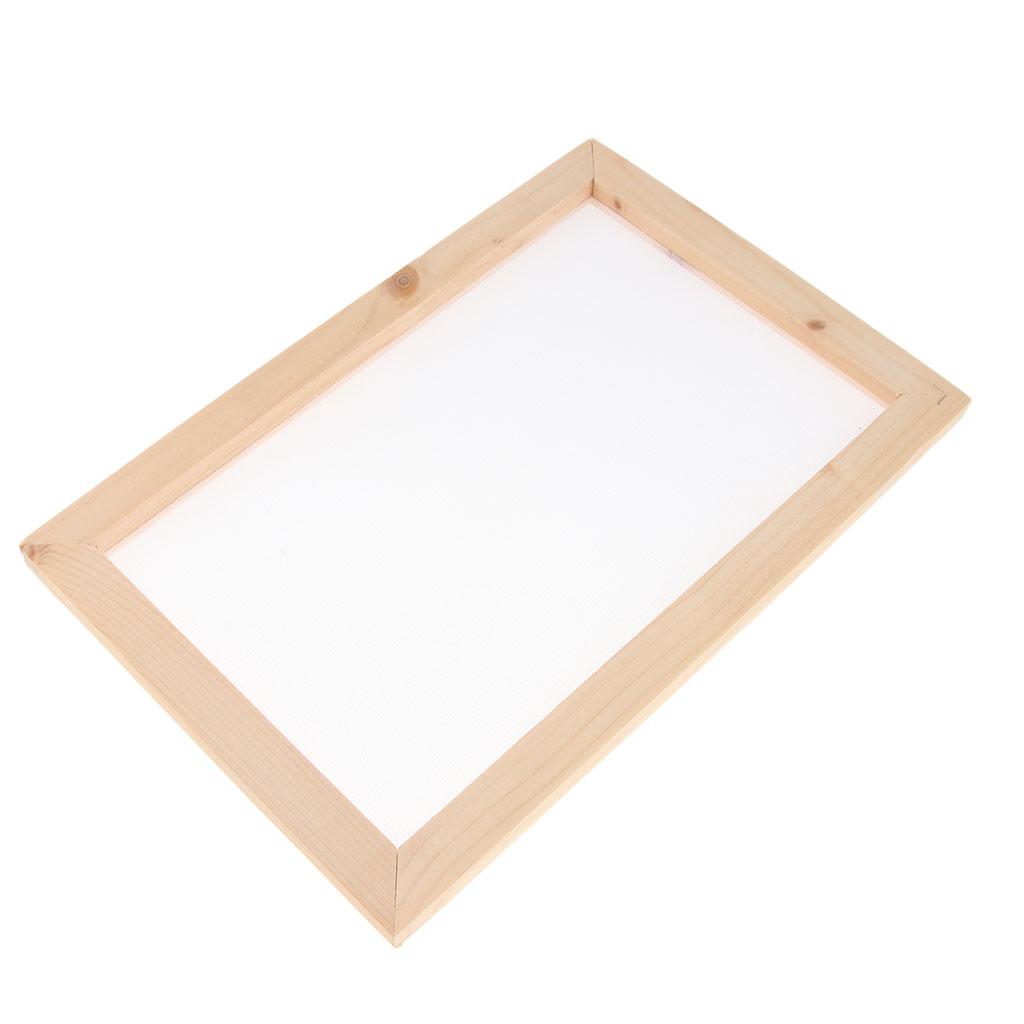 Maxbell Wooden Paper Making Mould Frame Screen for DIY Paper Handcraft 30x40cm