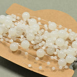 Maxbell Frosted Beads Chain for Wedding Backdrop,Beaded Curation, Bridal Bouquet