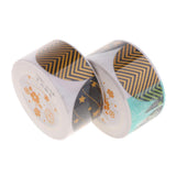 Maxbell Set of 2 Rolls Paper Tape self adhesive paper stickers scrapbooking tape F