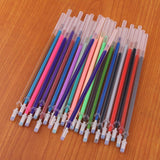 Max 24 Colors 0.5mm Color Glitter Ink Gel Pen Refills Ofice Stationery Supplies