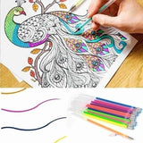 Max 24 Colors 0.5mm Color Glitter Ink Gel Pen Refills Ofice Stationery Supplies