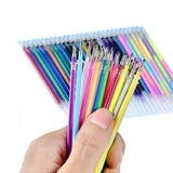 Max 24 Colors 0.5mm Color Glitter Ink Gel Pen Refills Ofice Stationery Supplies