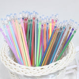 Max 24 Colors 0.5mm Color Glitter Ink Gel Pen Refills Ofice Stationery Supplies