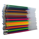 Max 24 Colors 0.5mm Color Glitter Ink Gel Pen Refills Ofice Stationery Supplies