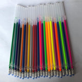 Max 24 Colors 0.5mm Color Glitter Ink Gel Pen Refills Ofice Stationery Supplies