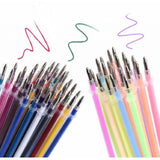 Max 24 Colors 0.5mm Color Glitter Ink Gel Pen Refills Ofice Stationery Supplies