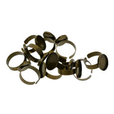 Maxbell 10Pieces Adjustable Ring Base Blanks Ring Findings for 18x13mm Oval Cabochon