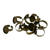 Maxbell 10Pieces Adjustable Ring Base Blanks Ring Findings for 18x13mm Oval Cabochon