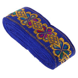 Maxbell National Style Sewing Jacquard Ribbon Roll DIY Crafts Decoration Royal Blue