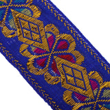 Maxbell National Style Sewing Jacquard Ribbon Roll DIY Crafts Decoration Royal Blue
