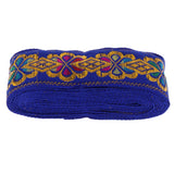 Maxbell National Style Sewing Jacquard Ribbon Roll DIY Crafts Decoration Royal Blue