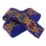 Maxbell National Style Sewing Jacquard Ribbon Roll DIY Crafts Decoration Royal Blue
