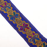 Maxbell National Style Sewing Jacquard Ribbon Roll DIY Crafts Decoration Royal Blue