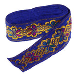 Maxbell National Style Sewing Jacquard Ribbon Roll DIY Crafts Decoration Royal Blue