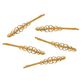 Max Fashion Metal Flower Piece Hairpin Hair Accessories Golden