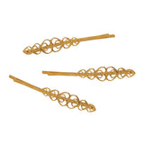 Max Fashion Metal Flower Piece Hairpin Hair Accessories Golden