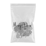 Maxbell 50pcs Tibetan Silver Blank Round Bezel Tray Base Cabochon Necklace Pendant for Beads, Glitter, Pendants,Charms, Small Arts and Crafts Items