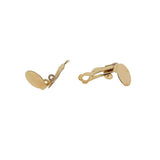 Maxbell 100pcs Flat Round Tray Clip-on Earring Hook Components