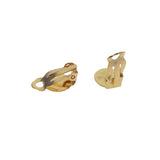 Maxbell 100pcs Flat Round Tray Clip-on Earring Hook Components