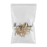 Maxbell 100pcs Flat Round Tray Clip-on Earring Hook Components
