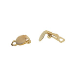 Maxbell 100pcs Flat Round Tray Clip-on Earring Hook Components