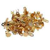 Maxbell 100pcs Flat Round Tray Clip-on Earring Hook Components