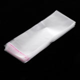 Maxbell 100x Clear Plastic Flat Cellophane Bag Adhesive for Food Candy 8.5 x 2.4inch