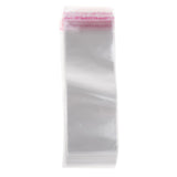 Maxbell 100x Clear Plastic Flat Cellophane Bag Adhesive for Food Candy 8.5 x 2.4inch