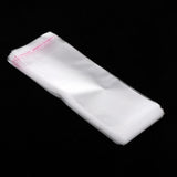 Maxbell 100x Clear Plastic Flat Cellophane Bag Adhesive for Food Candy 8.5 x 2.4inch